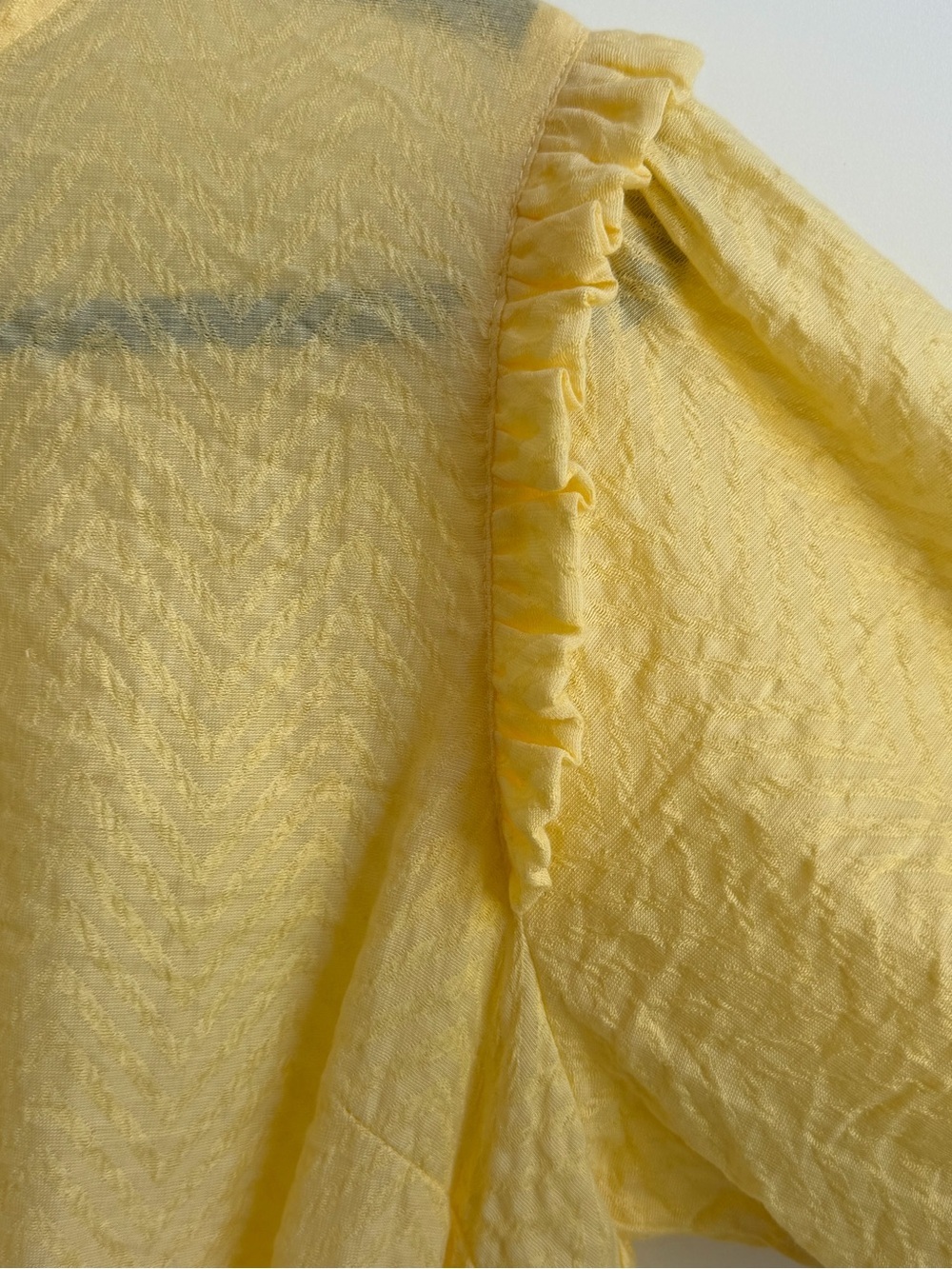 Lost + Wander Yellow Romper XS Ruffle Sleeve Lightweight Boho Summer - Picture 4 of 6
